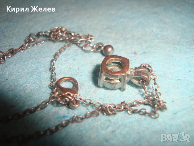 КОЛИЕ - МЕДАЛЬОН АРТ ПЕНДАНТ с ГОЛЯМ ФАСЕТИРАН ЦИРКОН 25185, снимка 5 - Колиета, медальони, синджири - 35352884