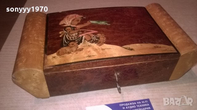 красива кутия с ключ-фурнир и лак-внос швеицария-24х13х7см, снимка 9 - Колекции - 28188390