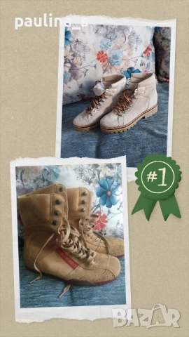 Два чифта / Маркови боти от естествен велур и кожа "Esprit" и "Mango" / N37