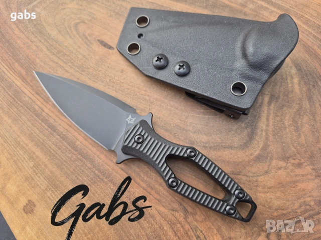 Компактен тактически нож FOX Aka Elmax,фултанг с кания Kydex, снимка 6 - Ножове - 53377127