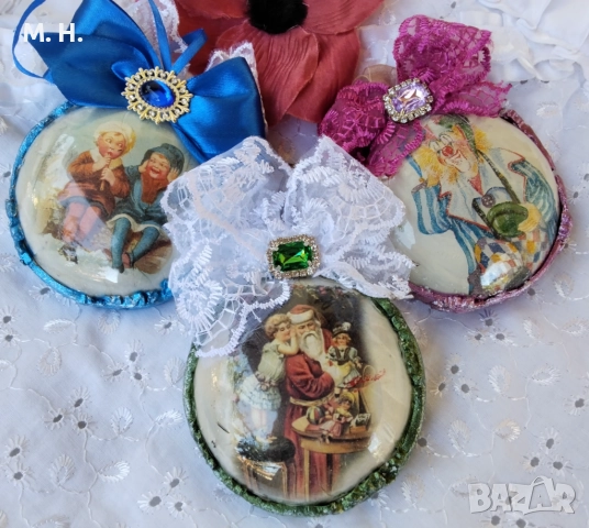 Коледни играчки ръчна изработка 