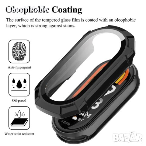 Xiaomi Smart Band 9 8 / Pro /  Твърд удароустойчив кейс с протектор, снимка 3 - Смарт гривни - 43142505