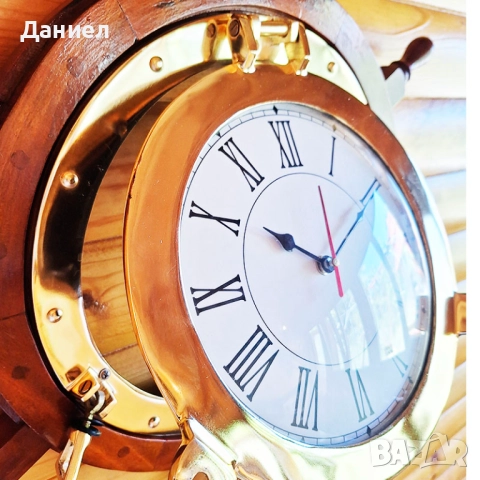 Стенен винтидж часовник с формата на рул. , снимка 4 - Сувенири от дърво - 48436691