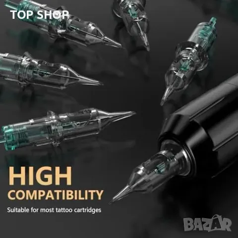 Нов Комплект за татуировки с писалка, мастила и тренировъчна кожа, снимка 4 - Тримери - 49335176