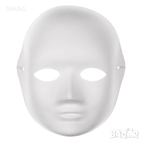 Хелоуин / Halloween хартиена маска за ръчни изработки бяла_1180399