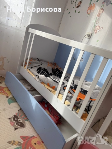 Бебешка кошарка на две нива + матрак, снимка 3 - Кошарки - 52439113