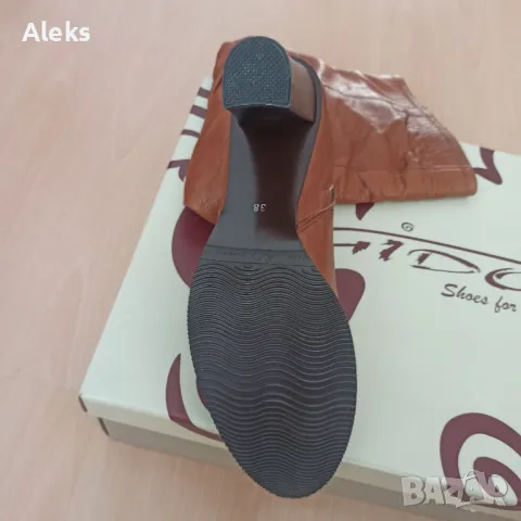 Нови елегантни ботуши на ток от ест.кожа, снимка 5 - Дамски ботуши - 47728488