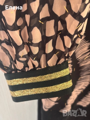 Рокля в черно и златисто, снимка 6 - Рокли - 53138406