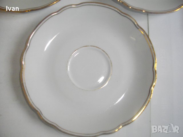 7 бр. Порцеланови Чинии ф150мм-BAVARIA-Стил Барок-Немски-За Чай/Кафе/Десерт, снимка 8 - Чинии - 39848331