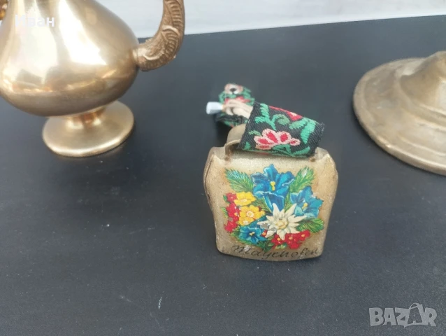 Месингов свещник 3ка, малък ибрик , чан / хлопка , снимка 3 - Антикварни и старинни предмети - 51096162