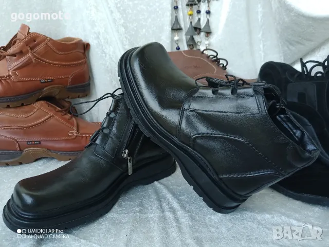 Боти, НОВИ мъжки боти,💯% висококачествена естествена кожа,и с цип и с връзки, снимка 13 - Мъжки боти - 47440037