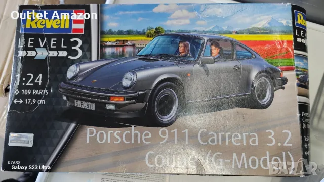 Сглобяем модел, Revell, Porsche 911 Carrera 3.2 G-Model Coupe, 109 части, снимка 8 - Конструктори - 47831078