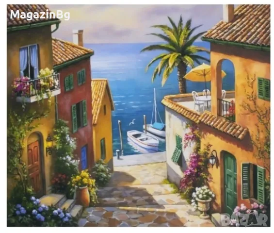 Комплект за рисуване по номера с платно 40х30 см, снимка 4 - Картини - 48662485