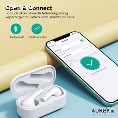 Висококачествени слушалки Aukey EP-T21 Move Compact True Wireless Earbuds, снимка 3 - Bluetooth слушалки - 48765236
