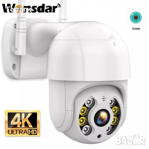 4K HD WiFi PTZ Camera резолюция 3840 x 2160 auto tracking, снимка 1 - Камери - 31271891