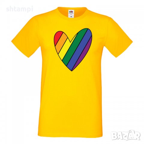 Мъжка тениска Rainbow Heart multicolor Прайд,Празник.Повод,Изненада, снимка 13 - Тениски - 37105236