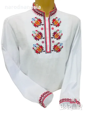 МЪЖКА РИЗА С БРОДИРАНА ШЕВИЦА - Модел 29, снимка 3 - Други - 48804803