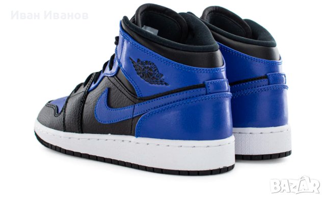 Nike Air Jordan 1 Mid GS 'Hyper Royal' оригинални маратонки номер 38,5 , снимка 5 - Детски маратонки - 43258760