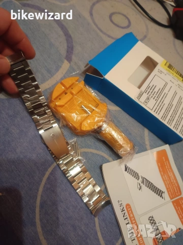 Верижка неръждаема стомана 22 ММ. за часовник+ машинка за стесняване НОВИ, снимка 3 - Каишки за часовници - 53251796