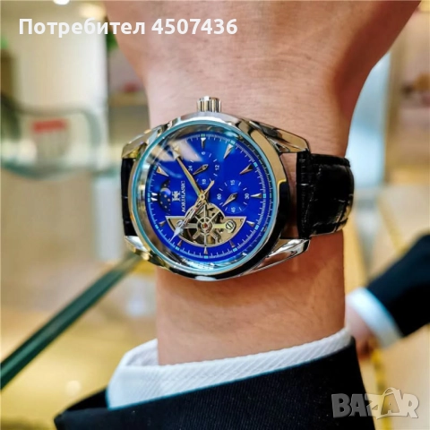 AOKULASIC Напълно автоматичен механичен часовник с турбийон и светещ механизъм