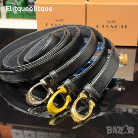 колани от естествена кожа в кутия coach