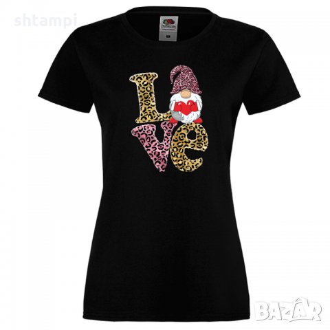 Дамска тениска Love Gnome Valentine's 13, снимка 3 - Тениски - 35552140