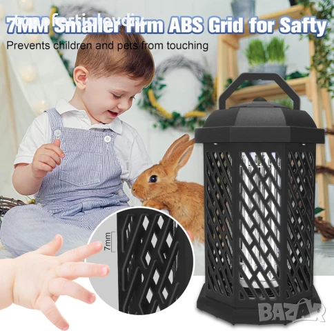 UV лампа за комари и насекоми HappiHause Electric Insect Killer,Гаранция, снимка 3 - Соларни лампи - 51218076