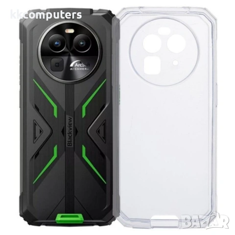 Гъвкав TPU Калъф + Скрийн Протектор за Blackview BV8100 – Прозрачен / Черен, снимка 2 - Калъфи, кейсове - 53245584