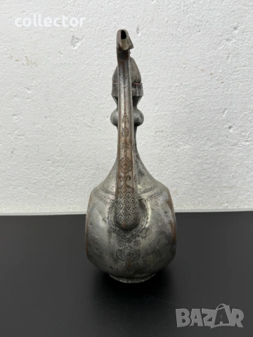 Автентичен османски ибрик с гравюри. №7844, снимка 4 - Антикварни и старинни предмети - 53096408