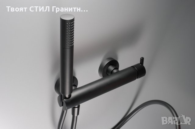 BQS_N41M Комплект Черен смесител с душ слушалка тип Дъжд Silia Nero, снимка 2 - Други - 43821803