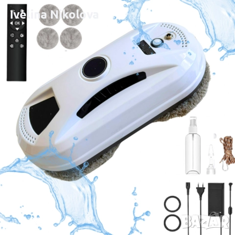 Интелигентен робот за почистване на прозорци с двойни въртящи се падове и вакуум 2800Pa, снимка 9 - Други - 52466622