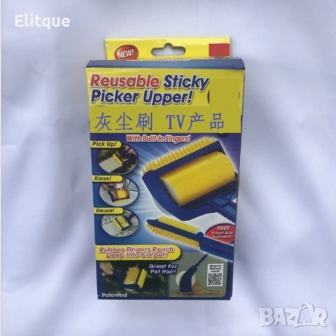 🐶🐱 Уред за събиране и почистване на косми от домашни любимци – STICKY BUDDY 🐾