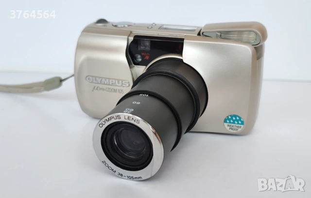 Филмов апарат Olympus Mju Zoom 105 - All-Weather - в отлично състояние, снимка 2 - Фотоапарати - 53075529