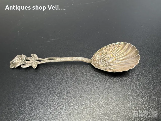 Посребрена лъжичка за чай №6580, снимка 1