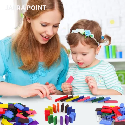 Дървено Домино, 360 части, 34 Механизма, Шаблон за Редене, Книжка с Инструкции Чанта Подарък Спинер, снимка 10 - Игри и пъзели - 49184387