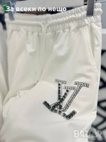 Louis Vuitton Дамски Спортен Комплект С Лого Със Шити Кристали Тениска И Долнище - 2 Цвята Код A510, снимка 5 - Спортни екипи - 50109860