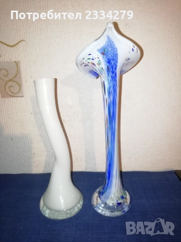 Старо духано стъклено изкуство, кристално цветно стъкло МУРАНО стил, ръчна изработка. , снимка 15 - Антикварни и старинни предмети - 52188078