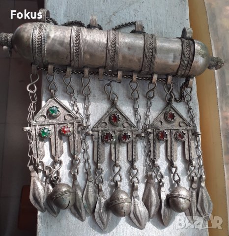 Огромен възрожденски османски накит муска трепка сачан, снимка 1 - Антикварни и старинни предмети - 38398814