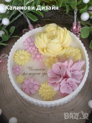 Соева свещ , снимка 3 - Ръчно изработени сувенири - 53276938