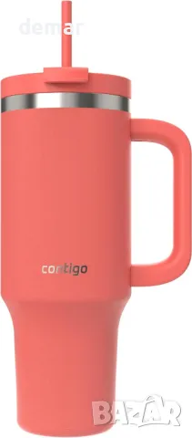 Contigo Streeterville Чаша 1200 ml с дръжка, изолирана със сламка и капак, студено за 29 часа