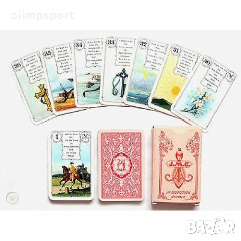 карти оракул AGM LENORMAND RED OWL нови​ Традиционния оракул Blue Owl Lenormand сега с пояснителни с, снимка 3 - Карти за игра - 32626347