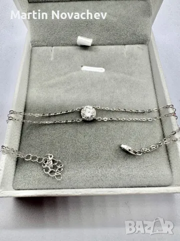 Сребърна гривна с мойсанит (Диамант) 1 карат, снимка 1