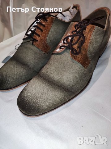 Стилни и италиански обувки от естествен велур Roberto Renzo №43, снимка 5 - Официални обувки - 35508465