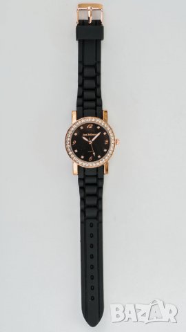 Дамски часовник в розовозлатисто и черно Jean Bellecour, снимка 2 - Дамски - 27002900