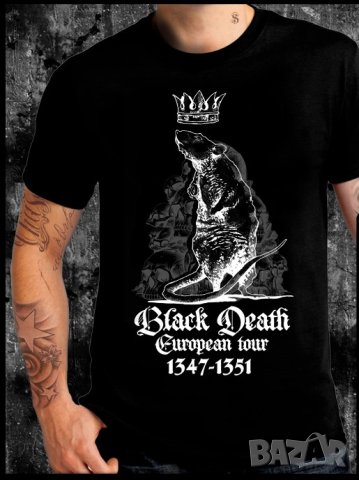 Тениска с щампа BLACK DEATH TOUR