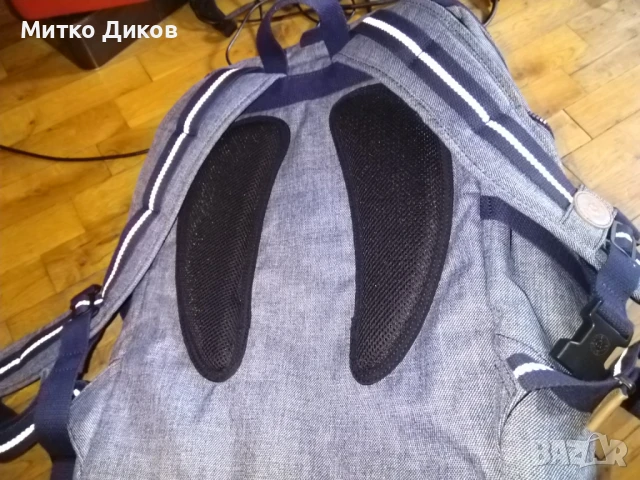 KIPLING SCHOOL BAG UPGRADE CRAFT NAVY C 46х30х21см маркова раница става лаптопс маймунка , снимка 9 - Раници - 50576340
