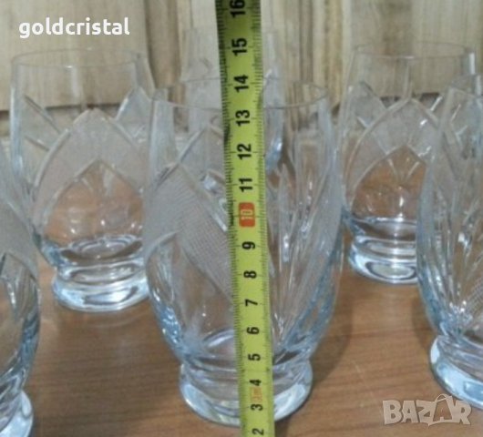 Български кристални чаши , снимка 4 - Антикварни и старинни предмети - 43698540