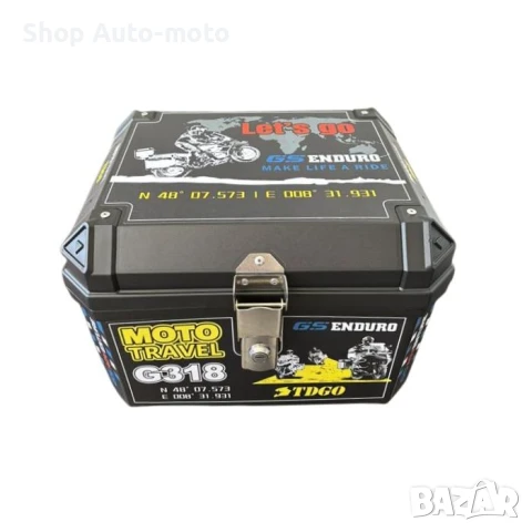 Куфар за мотор Automat, Цветен, 45L, Водоустойчив, снимка 3 - Аксесоари и консумативи - 50800591