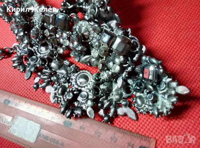 ЕФЕКТНА АР НУВО СТИЛ КРИСТАЛНА ОГЪРЛИЦА НАКИТ УКРАШЕНИЕ 47322, снимка 4 - Колиета, медальони, синджири - 47296231