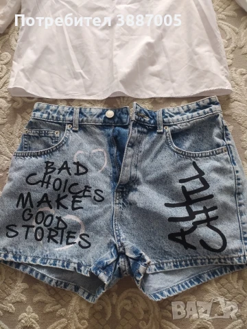 Къси дънки с риза , снимка 3 - Дънки - 51081569